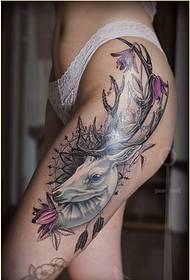 Women'skwụ ụmụ nwanyị na-eji ejiji, ezigbo ụdị antelope tattoo