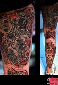 Ang mga tattoo sa mekanikal nga creative leg
