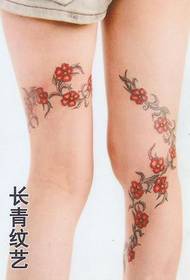 Padrão de tatuagem de espinho de pernas de beleza - Xiangyang tatuagem mostrar o mapa recomendado