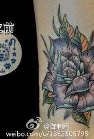 Modellu di tatuate di rosa bella bella pupulare