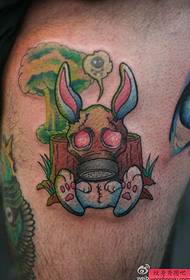 Modello di tatuaggio di coniglio di colore