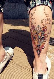 Tattoo show, recommend a leg deer tattoo pattern