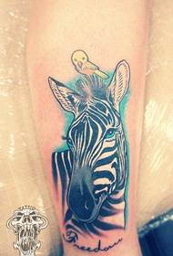 Татуировка шоу, препоръчайте татуировка зебра на крака