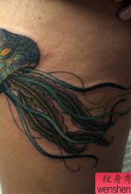 Modello di tatuaggio di meduse di moda popolare gambe delle ragazze