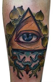 un bellissimo occhio del tatuaggio degli dei
