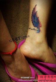 Small fresh leg wings tattoo works