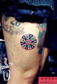 Beautiful and nice floral tattoo pattern for girls legs