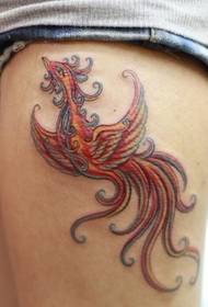 Ohun elo tatuu obinrin: Ẹsẹ Ẹwa Phoenix Tattoo Pattern