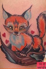Pale ea tattoo, khothaletsa tattoo ea fox ea leoto