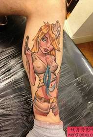 Тату-шоу, рекомендуємо малюнок татуювання дівчинкового кольору на ногах