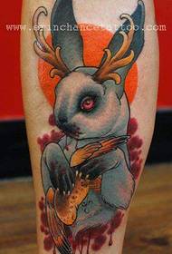 Recommend a personalized rabbit tattoo on the calf