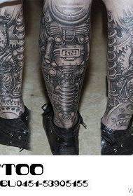 Patges masculines fresc clàssic patró de tatuatge de cames mecàniques