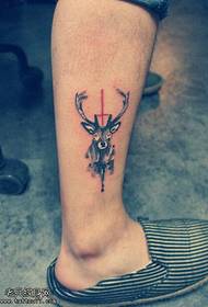 Leg antelope tattoos are shared by tattoos
