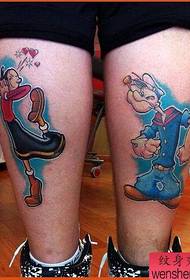 Nogavo tattoye delo Popeye Oliver