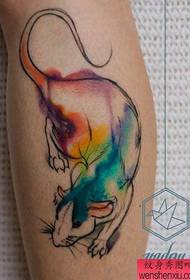 Leg ink mouse tattoo work