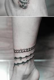 Лепше ноге, прелепи модни узорак тетоваже глежњача