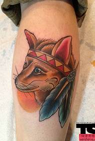 egy kreatív kutya tetoválás munka a lábát