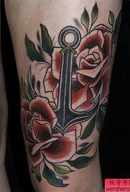 Umsebenzi we-anchor rose tattoo