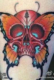 La tatuoj de la kruroj kaj papilioj estas dividitaj de la tatuada halo.