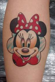 Pekerjaan tato kartun kaki warna mickey