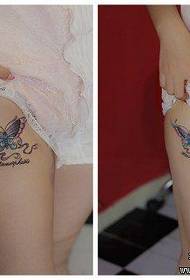 Schmetterling Tattoo Muster für Mädchen Beine