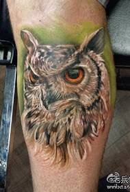 Umlenze wefashoni yombala we-tattoo owl