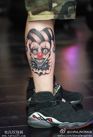 Tattoo qhia, pom zoo kav ceg xim clown tattoo