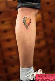 Been kleurrijke ballon tattoo patroon