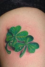 Clover Tattoo Pattern: Leg Color Clover Clover Tattoo Pattern