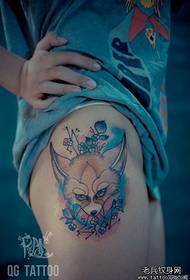 Meedercher Been Moud léif Fuchs Tattoo Muster