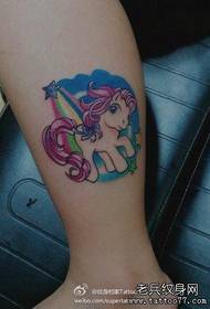 Cute little pony pattern di tatuaggi per e gambe di ragazze