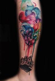 Δημιουργικό τατουάζ χρώματος ποδιού