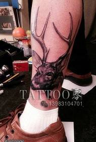 ຮູບແບບ tattoo antelope ຂາ