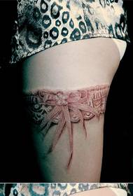 Sexy Mode Spitze Tattoo Muster für Mädchen Beine