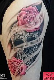腿，歐美顏色，玫瑰，刺青，刺青