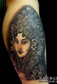 Man tattoo pattern: a leg beauty flower tattoo pattern