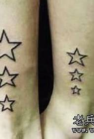 Ceg ceg, tsib-lub hnub qub tattoo qauv