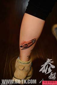 Нога стерео уникальный рисунок татуировки карандашом