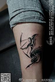 Sagittal tattoo pattern with handsome legs