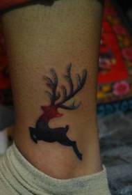 Girls' legs trend classic deer tattoo pattern