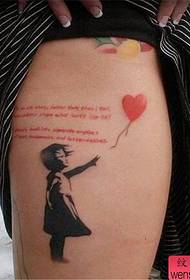 Dziewczyna nogi kreskówka tatuaż wzór