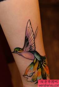 Jalka pieni lintu tatuointi malli