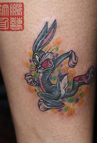 Leg cute cute cartoon tattoo pattern