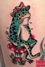 Нога 蛤蟆 працює татуювання
