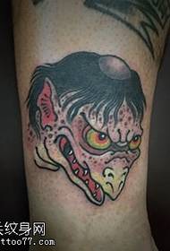 Monster Tattoo Muster op d'Knöchel