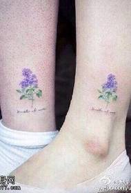 Lavender tattoo on the ankle