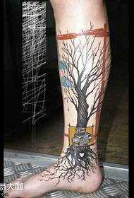 foot Tree tattoo mønster