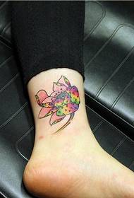 personel ankle wahine nani kiʻi color lotus tattoo kiʻi kiʻi