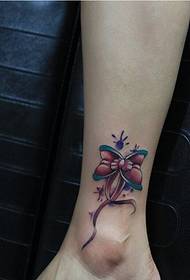 Kvinne ankel mote vakker farge bue tatovering bilde