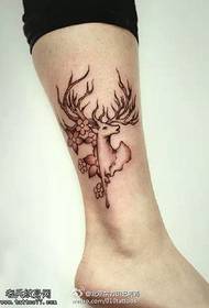good-looking plum antelope tattoo pattern